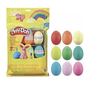 Play-Doh Easter Eggs Bag 9-Pack 9 Colors, New Eggs Filled With Playdoh